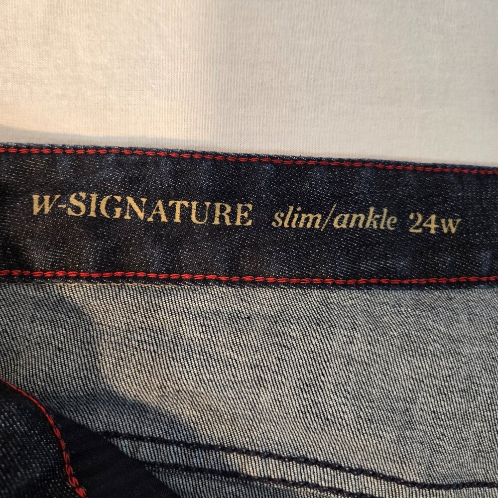 TALBOTS W-Signature Slim/Ankle Zip Dark Blue Jeans Plus Size 24W New NO Tags! - Picture 11 of 16